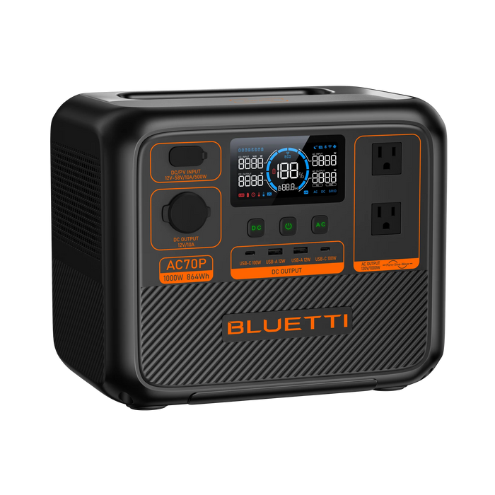 BLUETTI AC70P Portable Power Station | 1000W 864Wh