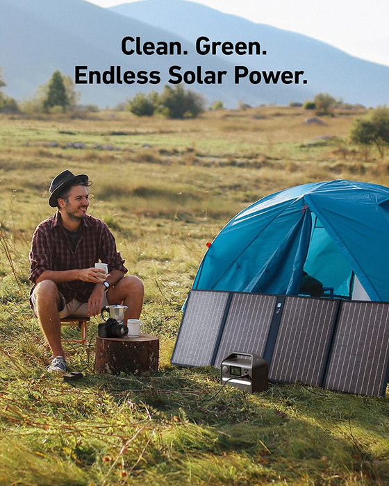 Anker 521 Solar Generator (PowerHouse 256Wh with 100W Solar Panel)