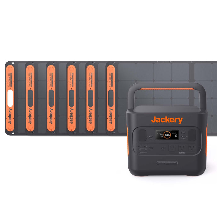 Jackery 1*Explorer Solar Generator 2000 Pro + 6 * SolarSaga 200W Solar Panels