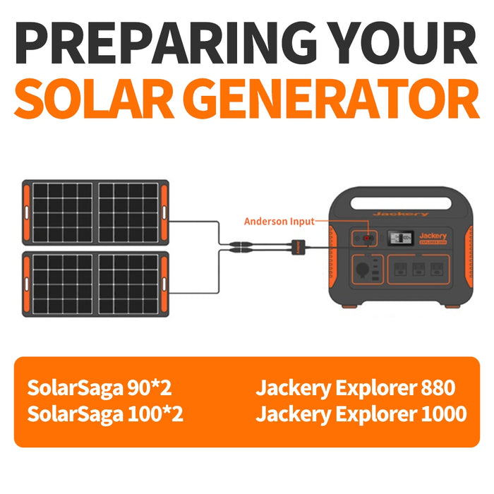 Jackery Solar Power Cable for E880/1000 Parallel Solar Power Cable