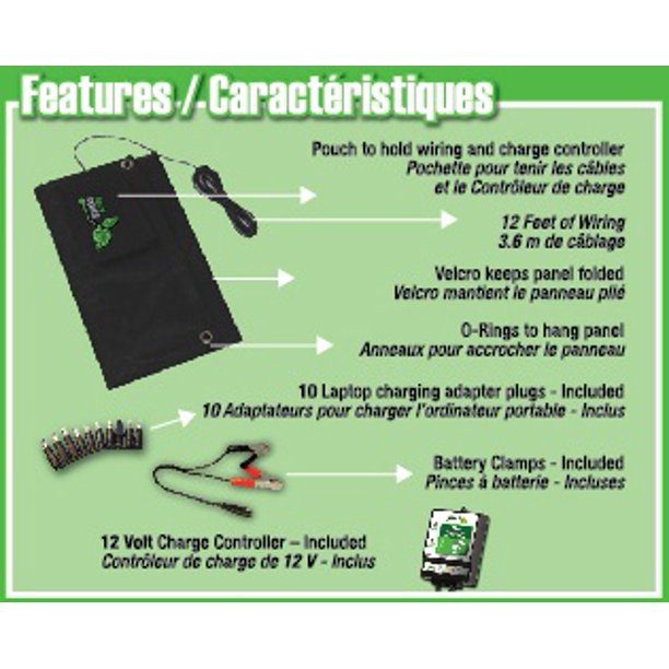 Nature Power 18 Watt Folding Solar Charger with Power Bank Elite