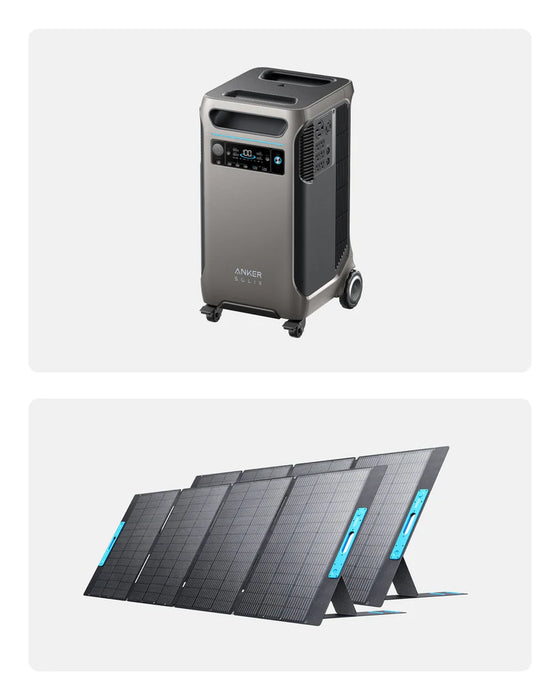 Anker SOLIX F3800 Solar Generator + 2 × 400W Solar Panel