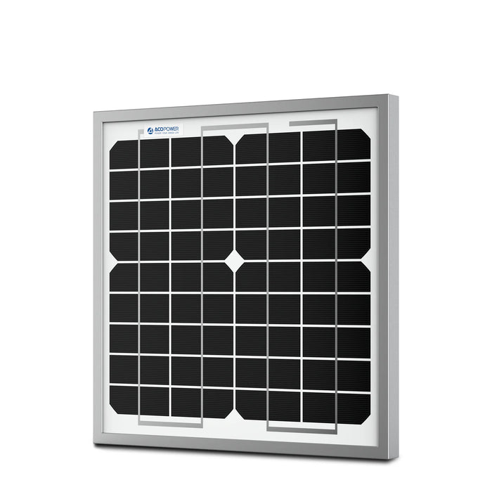 ACOPower 10W Mono Solar Panel for 12V Battery Charging RV Boat, Off Grid