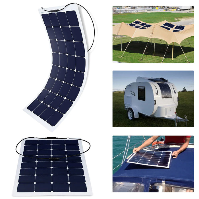 ACOPower 110w 12v Flexible Thin lightweight ETFE Solar Panel with Connector - 1 Pack