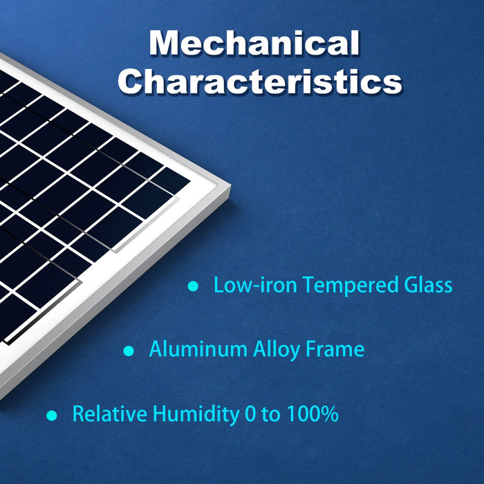 ACOPower 15W Poly Solar Panel for 12 Volt Battery Charging