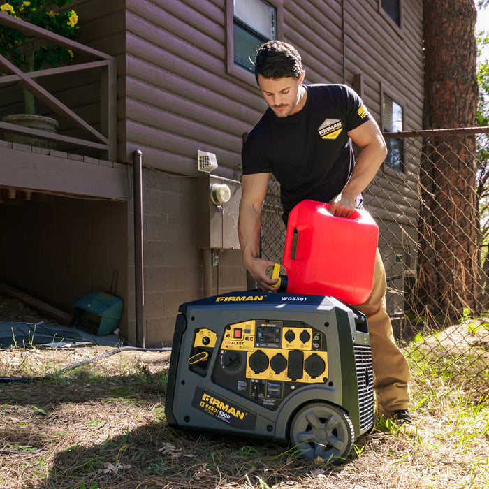 Firman Gas Inverter Portable Generator 6650/5300 Watt 120/240V CO Alert