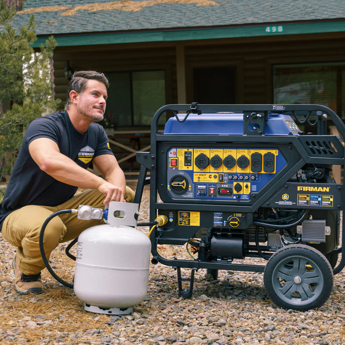 Firman Tri Fuel Portable Generator 15000W Electric Start 120/240V With CO Alert