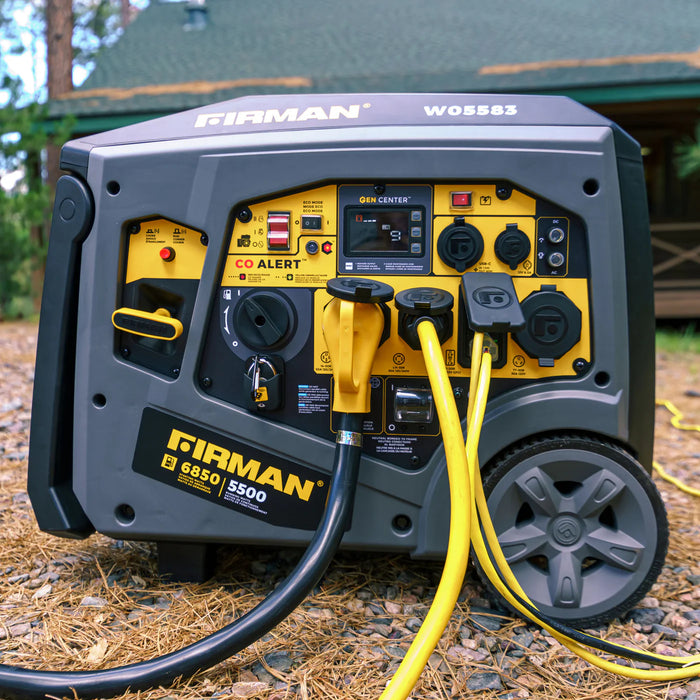 Firman Gas Inverter Portable Generator 6850/5500 Watt Remote Start 120/240V CO Alert