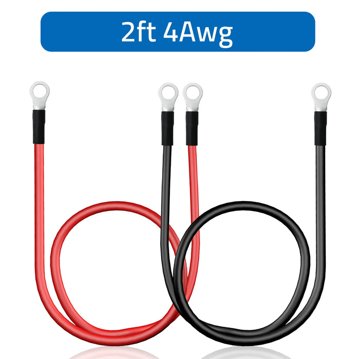 Battery Cable Inverter Power Cable with Oxygen - 2AWG 1ft