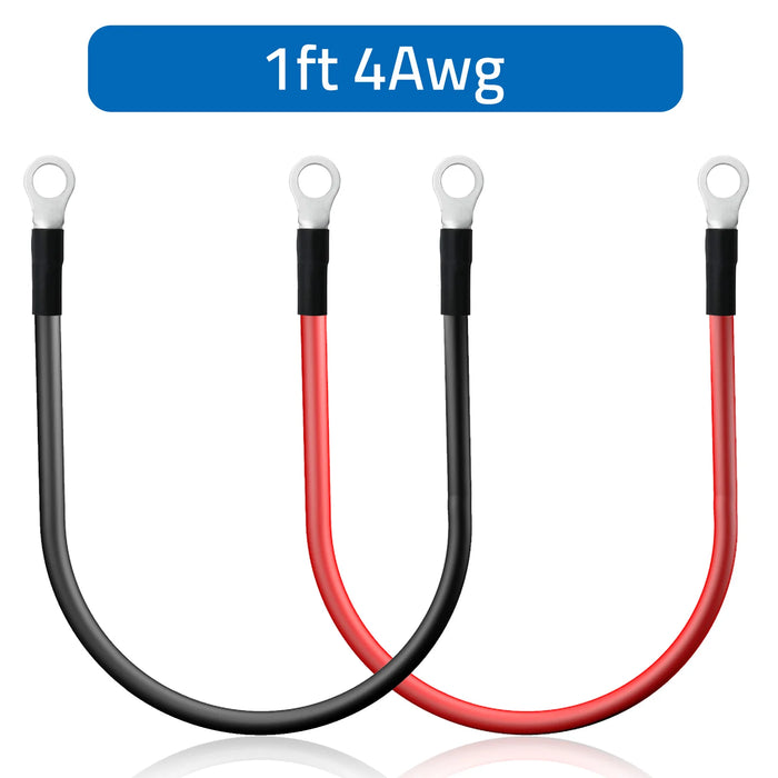 Battery Cable Inverter Power Cable with Oxygen - 2AWG 1ft