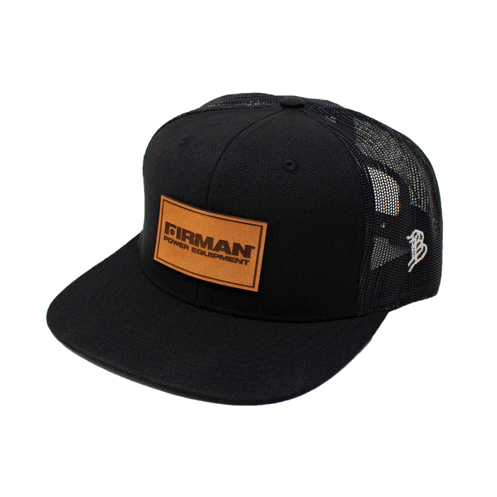 Firman FIRMAN Flat Trucker Leather Patch-BLK