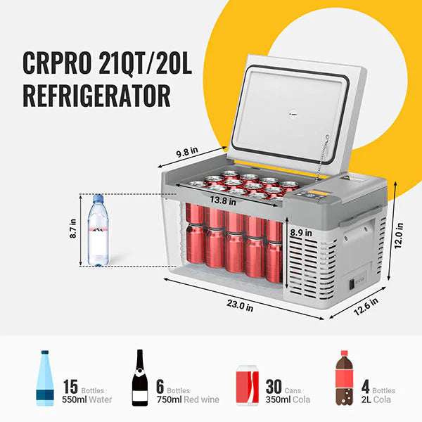 BougeRV CRPRO20 21 Quart Car Fridge With 220Wh Power Station