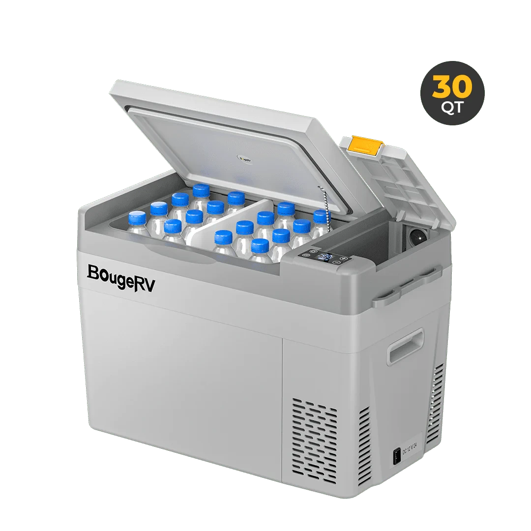 BougeRV CRPRO30 30 Quart 12V Portable Car Fridge Freezer White — Build