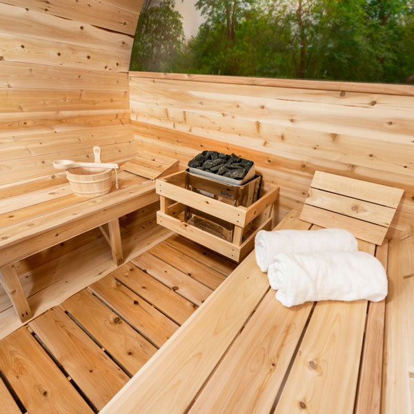 Dundalk Leisurecraft Wood Burning CT Tranquility MP Barrel Adjustable Installation Base Sauna