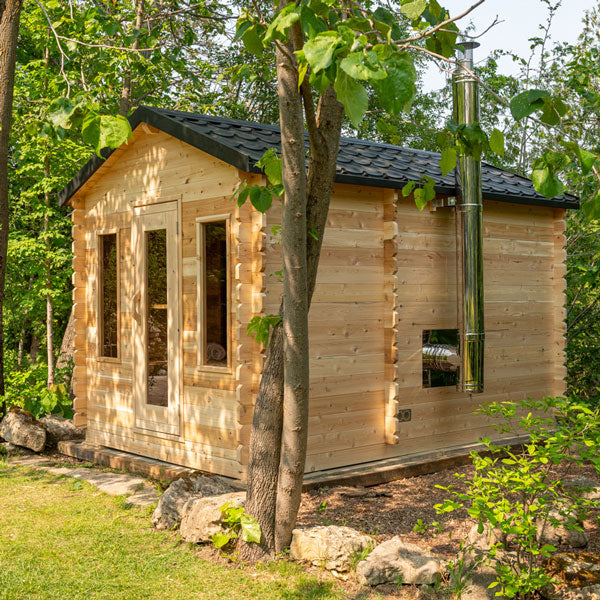 Dundalk Leisurecraft Electric Heated CT Georgian Cabin Sauna with Changeroom