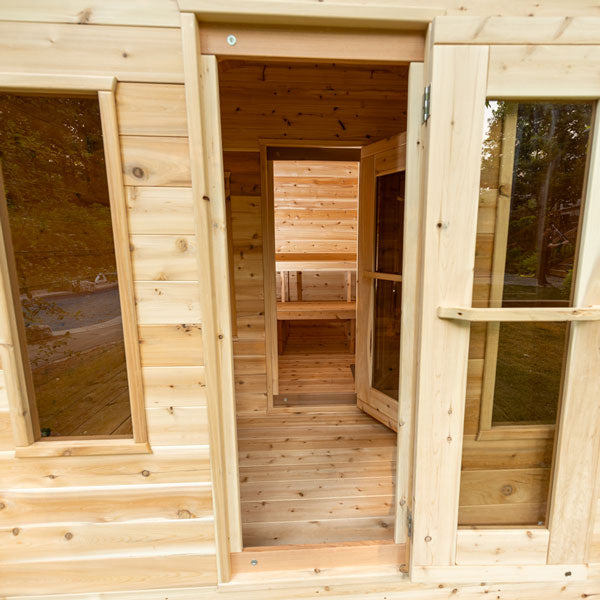 Dundalk Leisurecraft Wood Burning CT Georgian Cabin Sauna with Changeroom