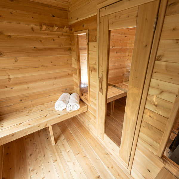 Dundalk Leisurecraft Wood Burning CT Georgian Cabin Sauna with Changeroom