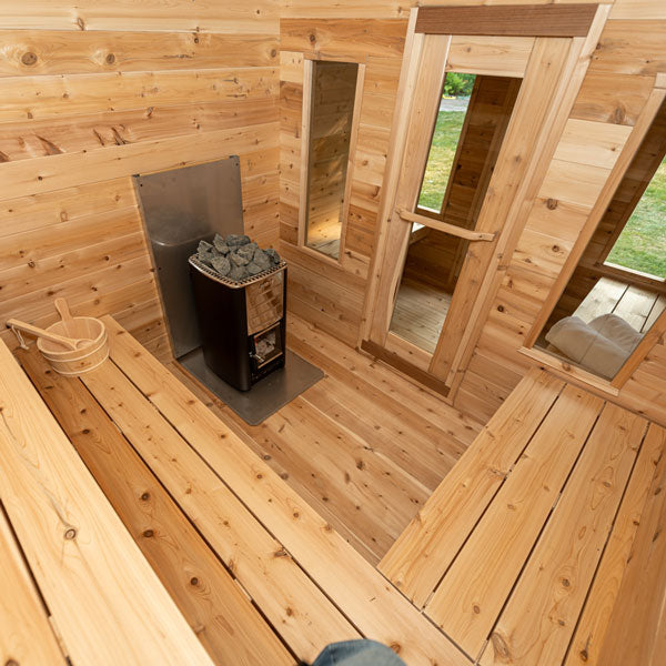 Dundalk Leisurecraft Wood Burning CT Georgian Cabin Sauna with Changeroom