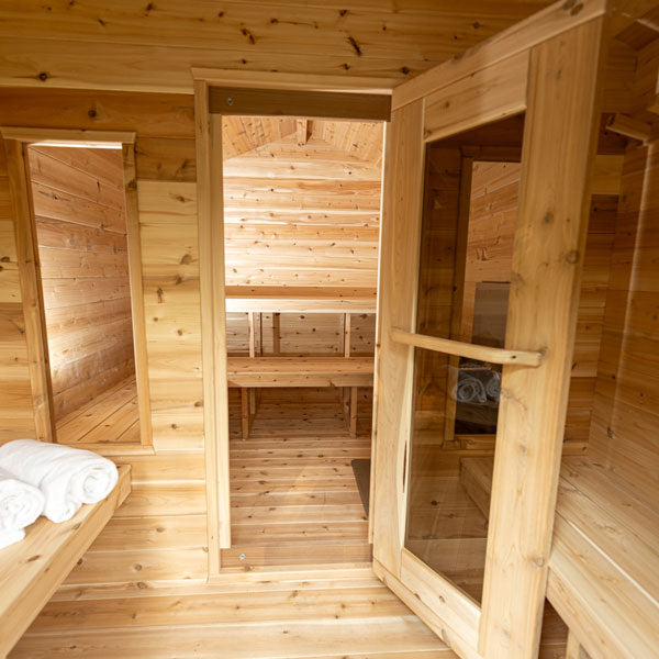 Dundalk Leisurecraft Wood Burning CT Georgian Cabin Sauna with Changeroom