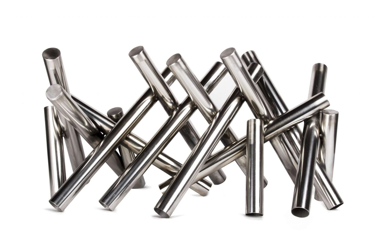 The Outdoor Plus Polished Stainless Steel Logs — Build the Power