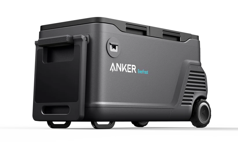 Anker EverFrost Dual-Zone Portable Cooler 50 with 299Wh Battery,53L,Powered by AC/DC or Solar