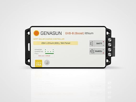 Sunforge 8 A* Input, 25.0 V CC/CV for 6S Li-ion, 210 W solar panel. UL/CSA Certified (Safety and HazLoc C1D2)