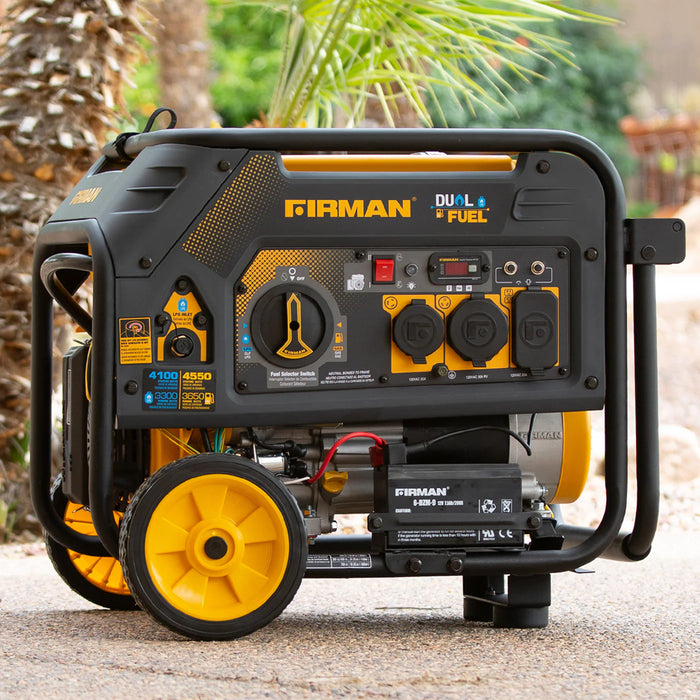 Firman Dual Fuel 4550W Portable Generator Electric Start 120V