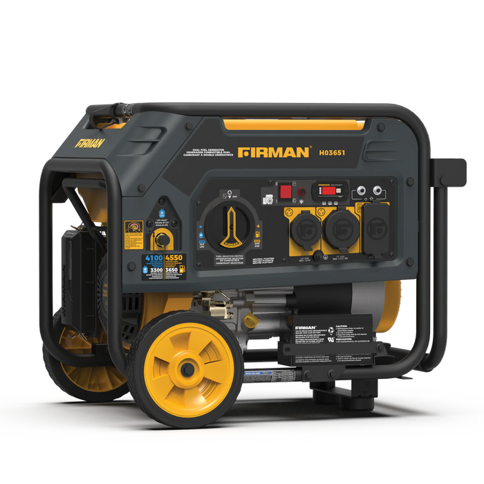 Firman Dual Fuel 4550W Portable Generator Electric Start 120V