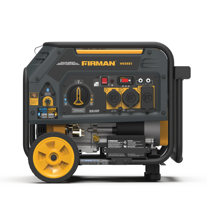 Firman Dual Fuel 4550W Portable Generator Electric Start 120V