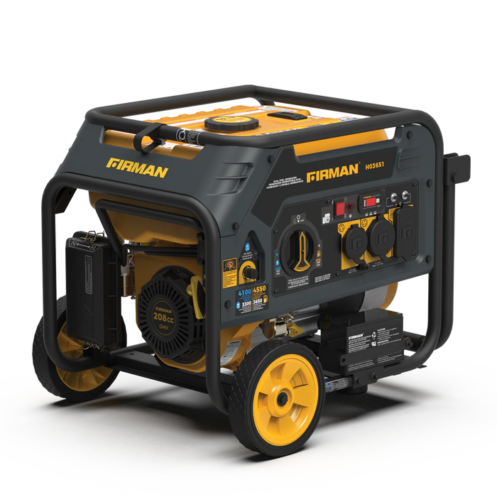 Firman Dual Fuel 4550W Portable Generator Electric Start 120V