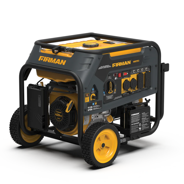 Firman Dual Fuel Portable Generator 5700W Electric Start 120/240V