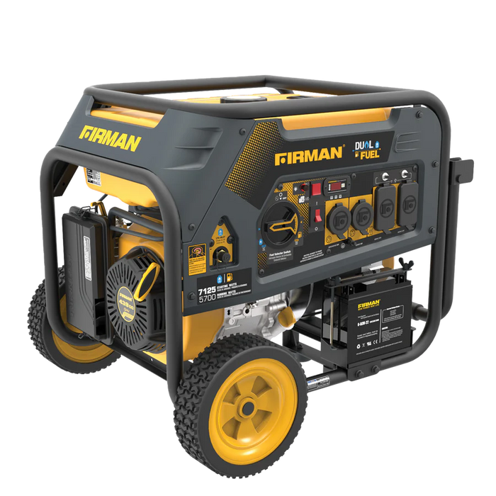 Firman Dual Fuel Portable Generator 5700W Electric Start 120/240V