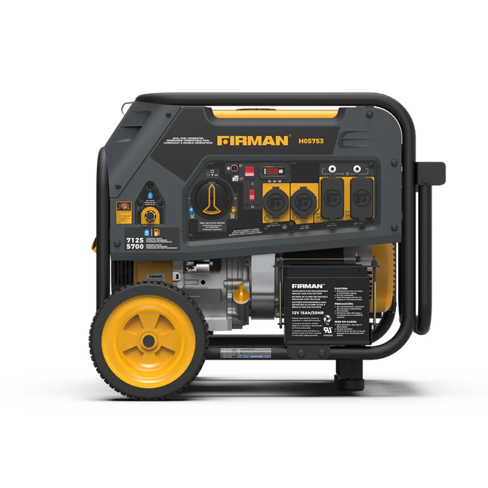 Firman Dual Fuel Portable Generator 5700W Electric Start 120/240V