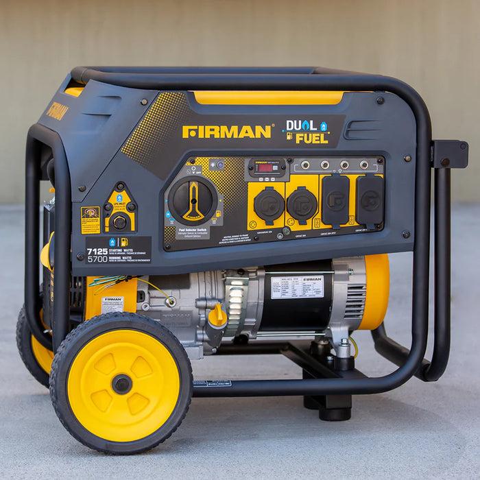 Firman Dual Fuel Portable Generator 5700W Recoil Start 120/240V