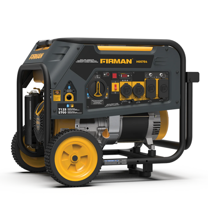 Firman Dual Fuel Portable Generator 5700W Recoil Start 120/240V