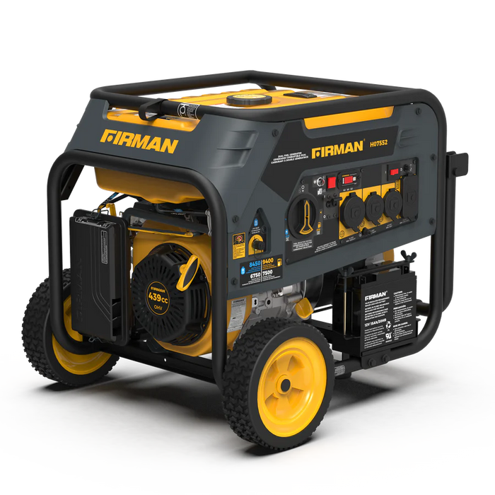 Firman Dual Fuel Portable Generator 7500W Electric Start 120/240V