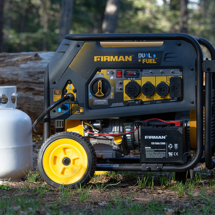 Firman Dual Fuel Portable Generator 7500W Electric Start 120/240V