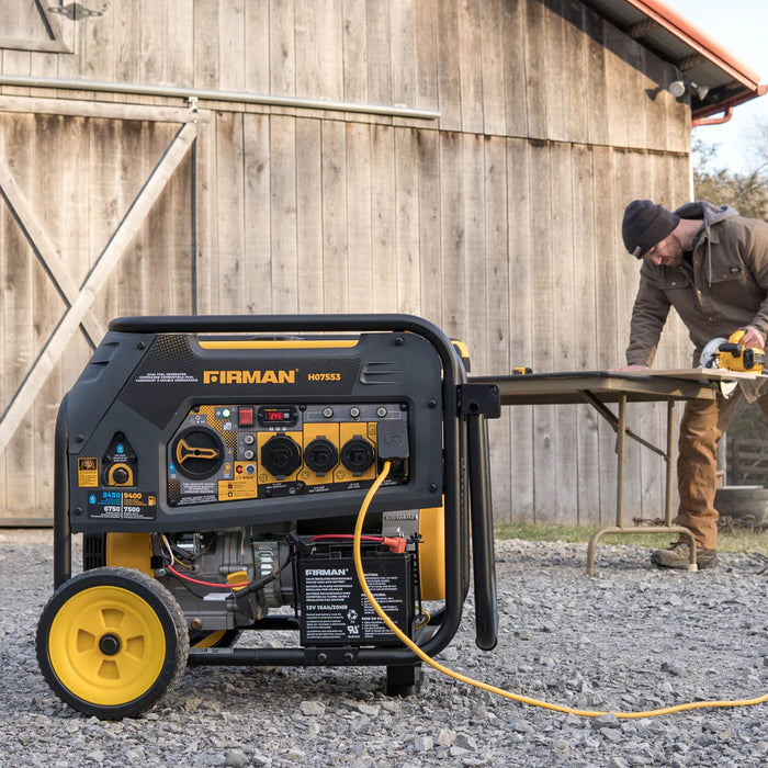 Firman Dual Fuel Portable Generator 9400W Electric Start 120/240V with CO Alert