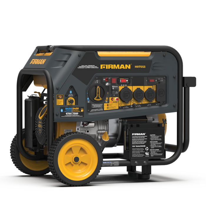 Firman Dual Fuel Portable Generator 9400W Electric Start 120/240V with CO Alert