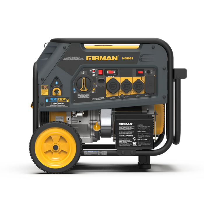 Firman Dual Fuel Portable Generator 8000W Electric Start 120/240V