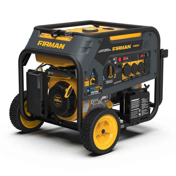 Firman Dual Fuel Portable Generator 8000W Electric Start 120/240V