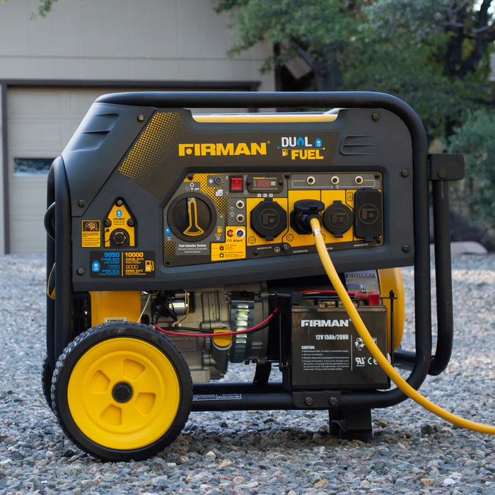 Firman Dual Fuel Portable Generator 10000W Electric Start 120/240V with CO alert