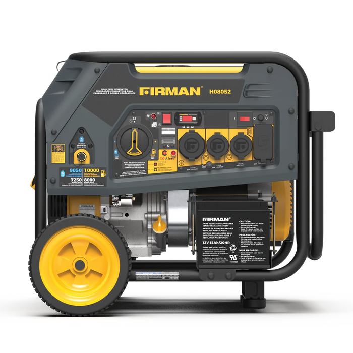 Firman Dual Fuel Portable Generator 10000W Electric Start 120/240V with CO alert