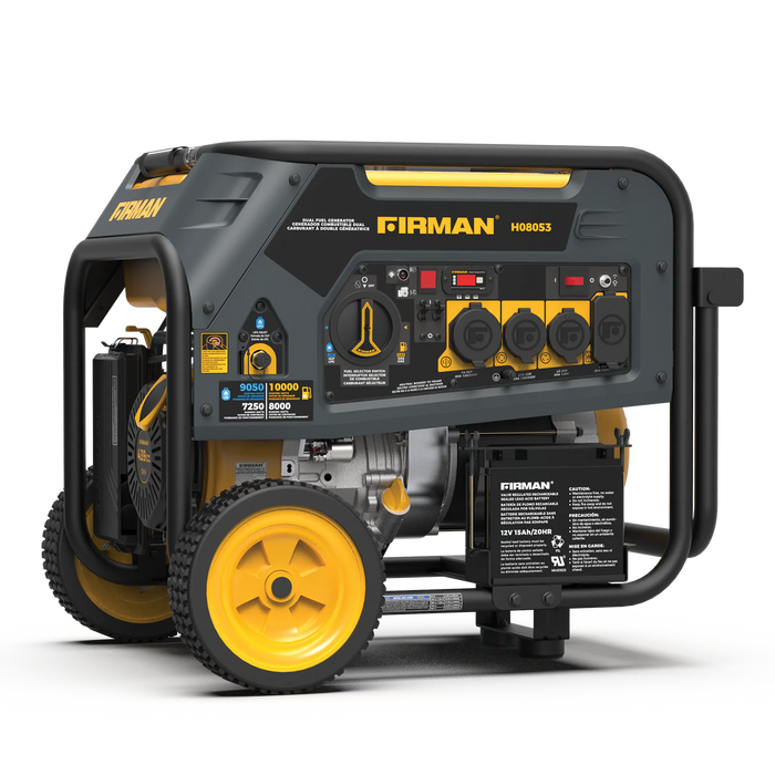 Firman Dual Fuel Portable Generator 8000W Electric Start 120/240V