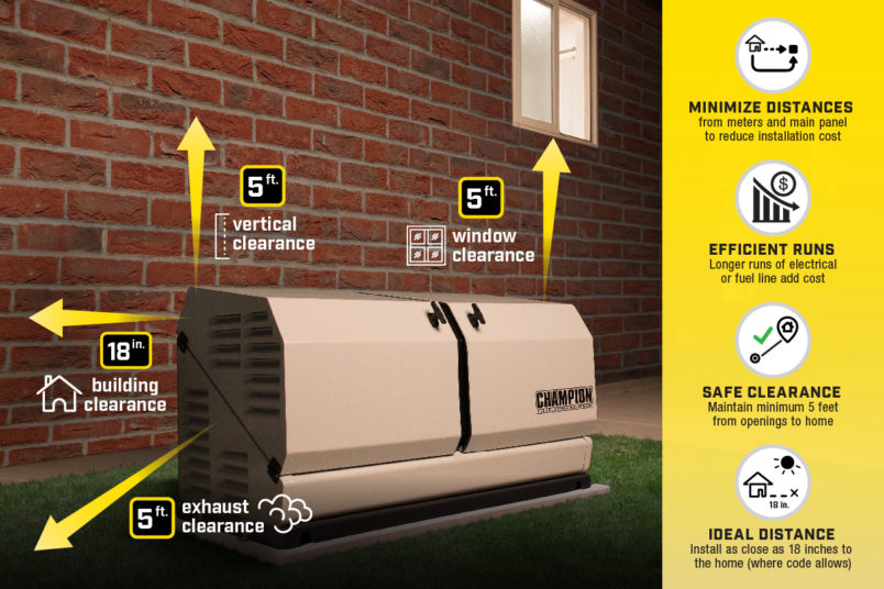 Champion 14 kW Whole House Home Standby Generator and 100A Switch with aXis Technology