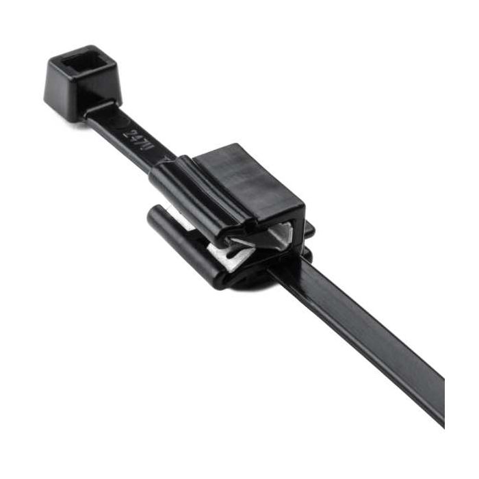 HellermannTyton 2-Piece Cable Tie & Edge Clip, 8.0" Long EC5B Pack of 25