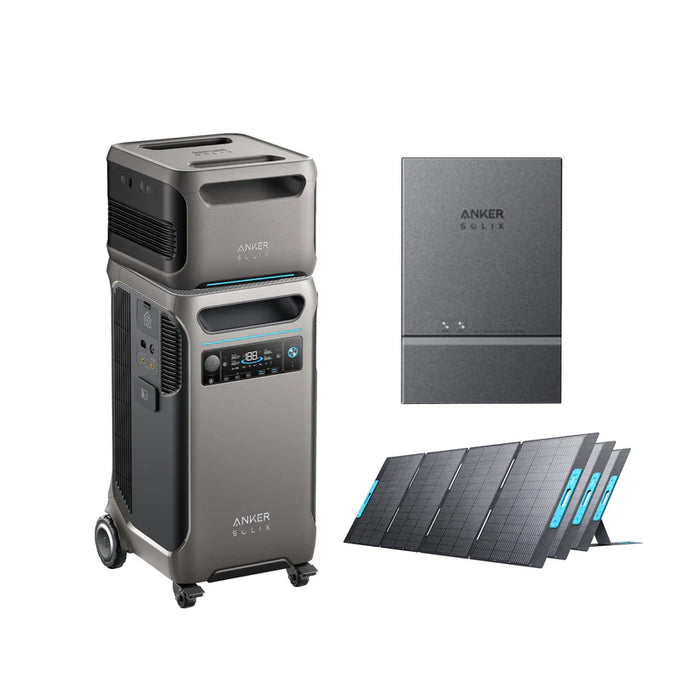 Anker SOLIX F3800 with Expansion Battery and Anker SOLIX PS400W Solar Panel + Home Backup Kit