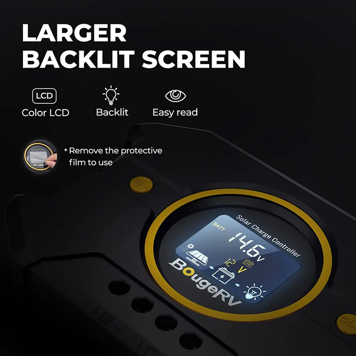BougeRV Li 30A PWM Solar Charge Controller 12V 24V