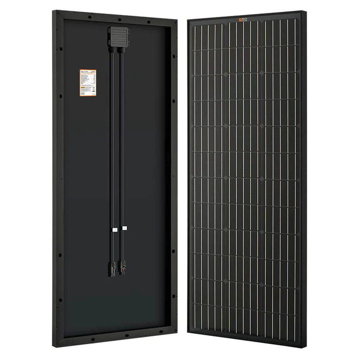 Rich Solar MEGA 100 ONYX | 100 Watt Monocrystalline Solar Panel | Best 12V Black Panel for VAN RVs and Off-Grid | 25-Year Output Warranty