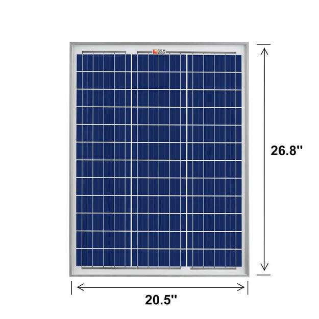 RICH SOLAR MEGA 50 Watt Solar Panel Poly